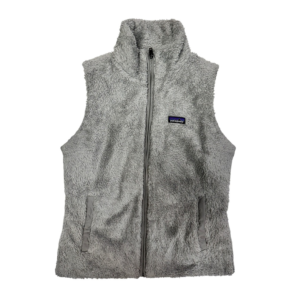 Patagonia Los Gatos Fleece Vest Womens Large Gray‎ Full Zip